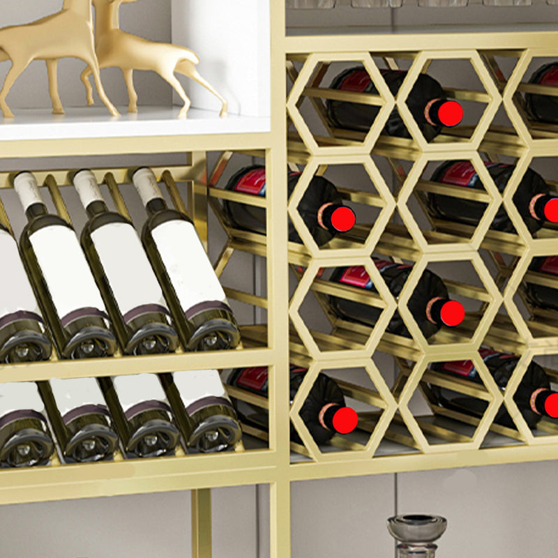 Freestanding Modern Wine Rack Kit Metal 11.8"W Wine Holder Rack with Shelf