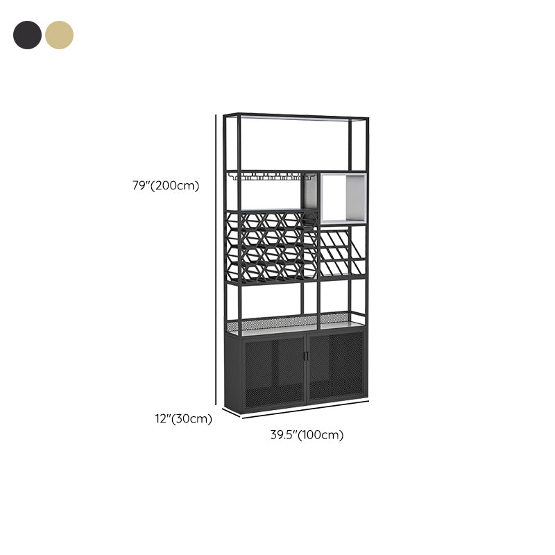 Freestanding Modern Wine Rack Kit Metal 11.8"W Wine Holder Rack with Shelf