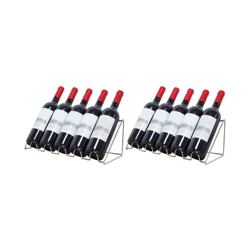 Modern Tabletop Wine Bottle Holder Metal Bottle Wine Rack with Wine Storage