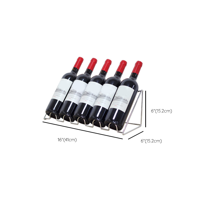 Modern Tabletop Wine Bottle Holder Metal Bottle Wine Rack with Wine Storage