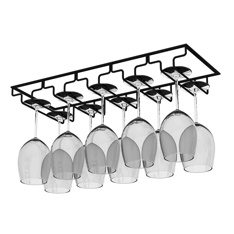 Modern Hanging Wine Glass Rack Metal Glass & Stemware Holder