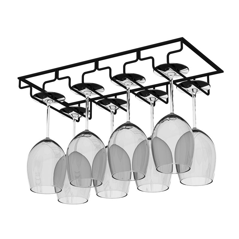 Modern Hanging Wine Glass Rack Metal Glass & Stemware Holder