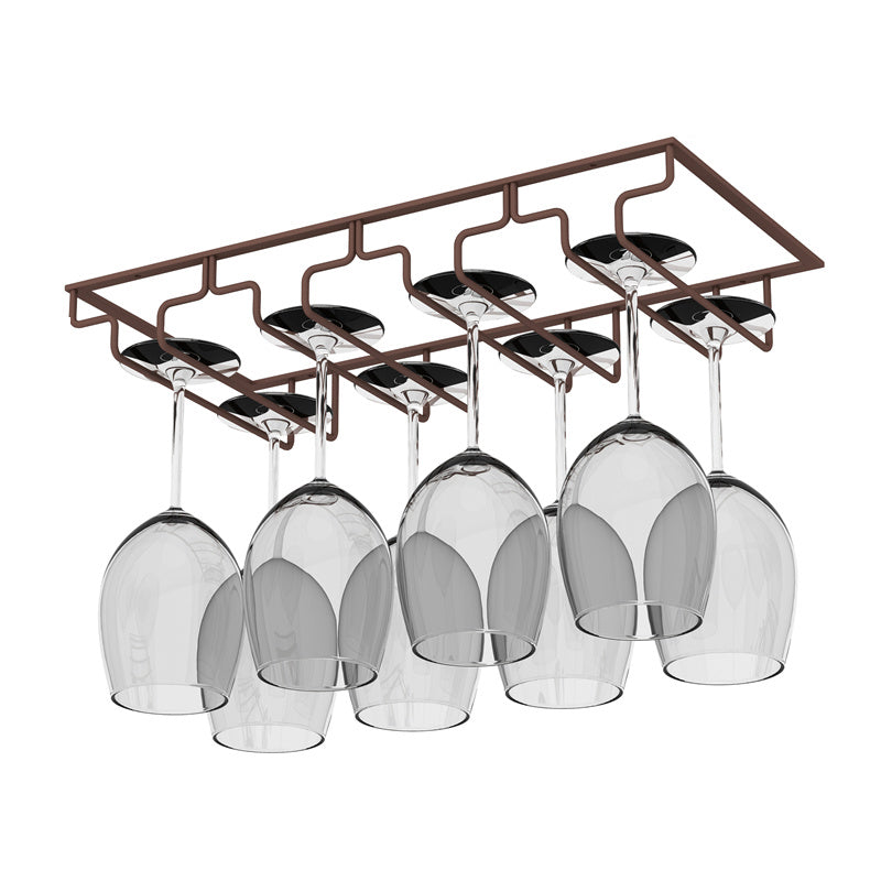 Modern Hanging Wine Glass Rack Metal Glass & Stemware Holder