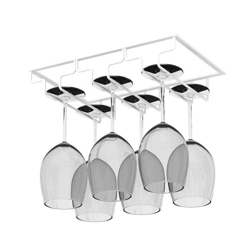 Modern Hanging Wine Glass Rack Metal Glass & Stemware Holder