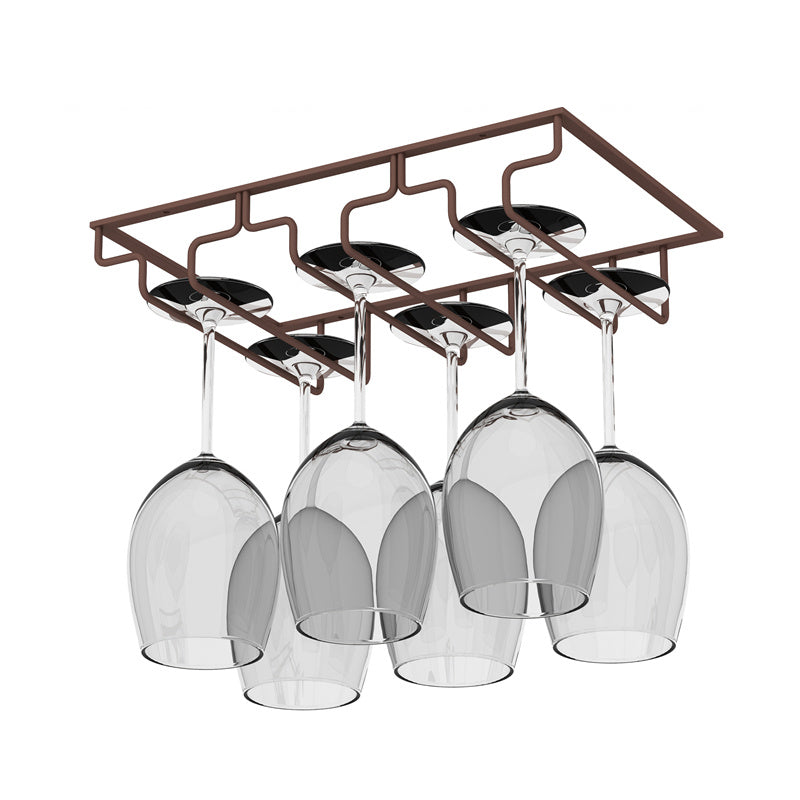 Modern Hanging Wine Glass Rack Metal Glass & Stemware Holder