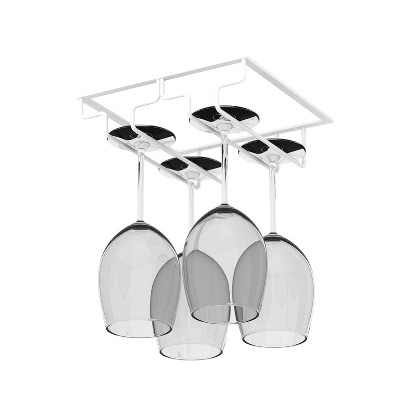 Modern Hanging Wine Glass Rack Metal Glass & Stemware Holder