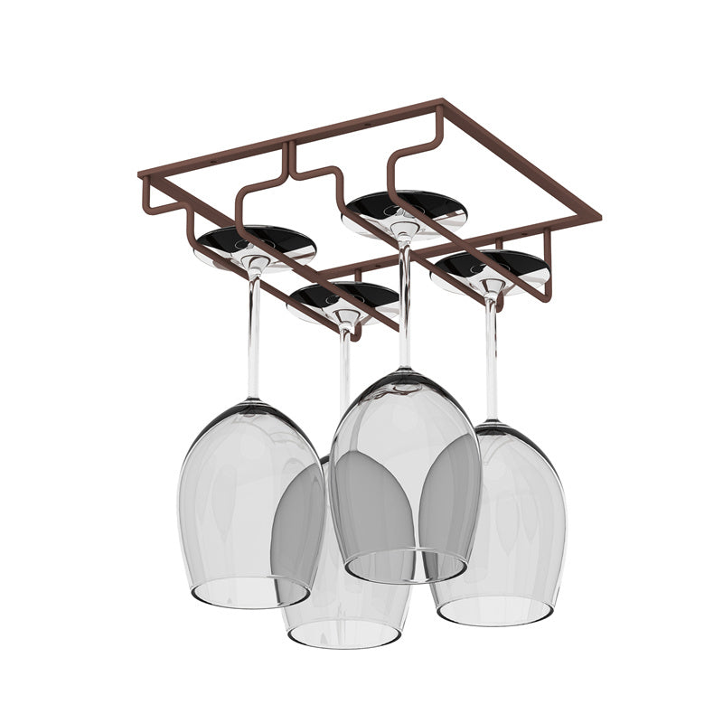 Modern Hanging Wine Glass Rack Metal Glass & Stemware Holder