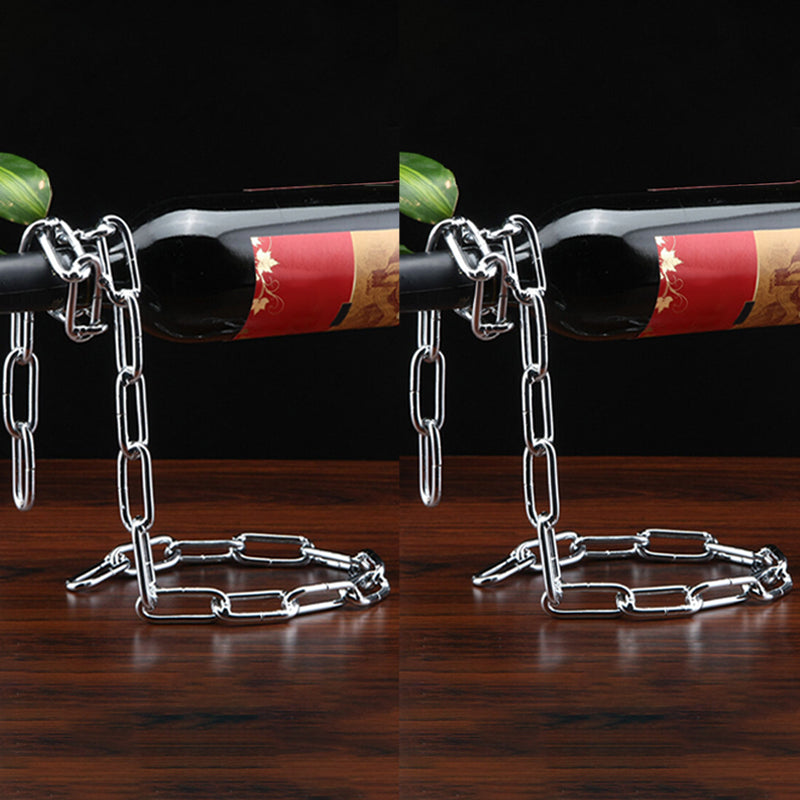 Modern Wine Bottle Holder Countertop Metal Bottle Rack for Kitchen