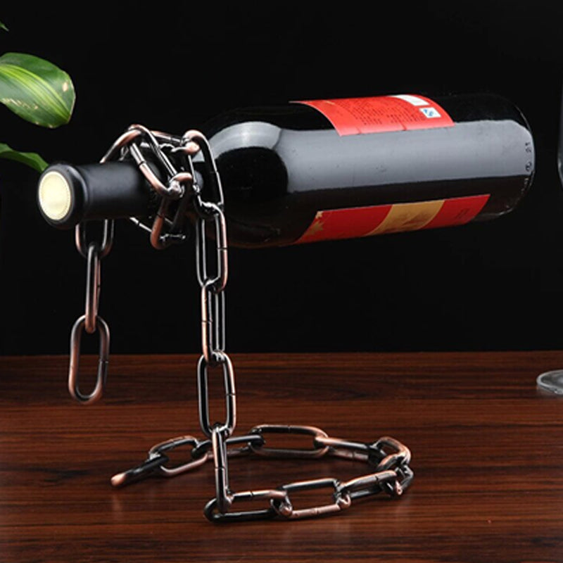 Modern Wine Bottle Holder Countertop Metal Bottle Rack for Kitchen