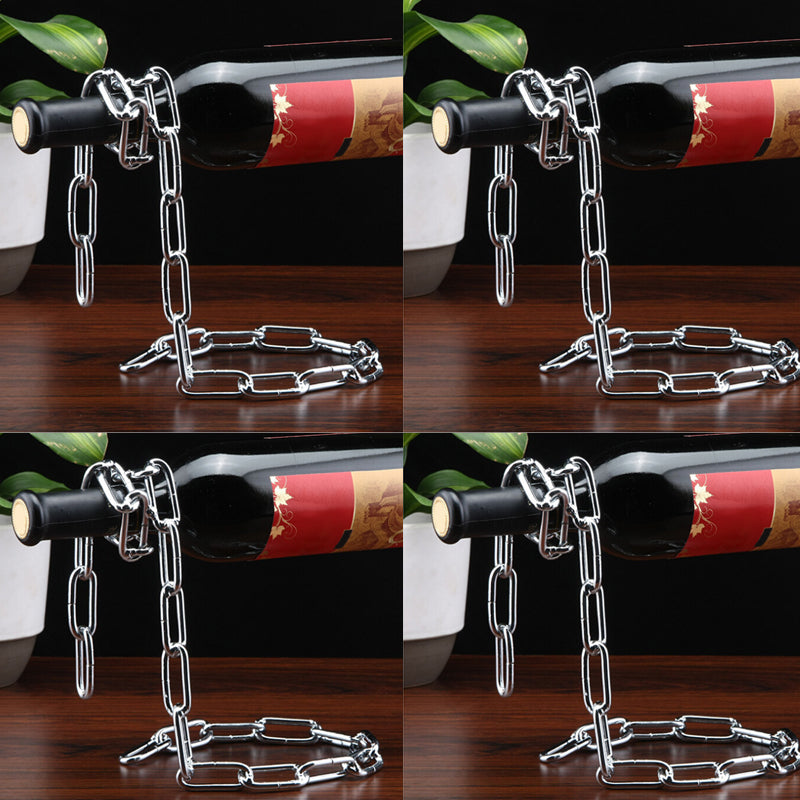 Modern Wine Bottle Holder Countertop Metal Bottle Rack for Kitchen