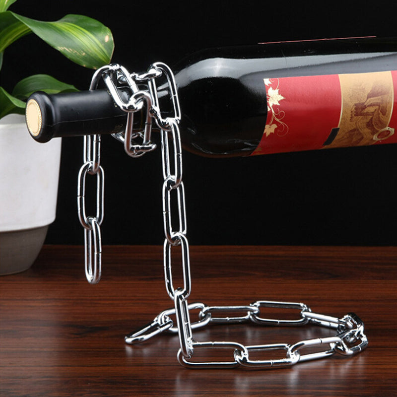 Modern Wine Bottle Holder Countertop Metal Bottle Rack for Kitchen