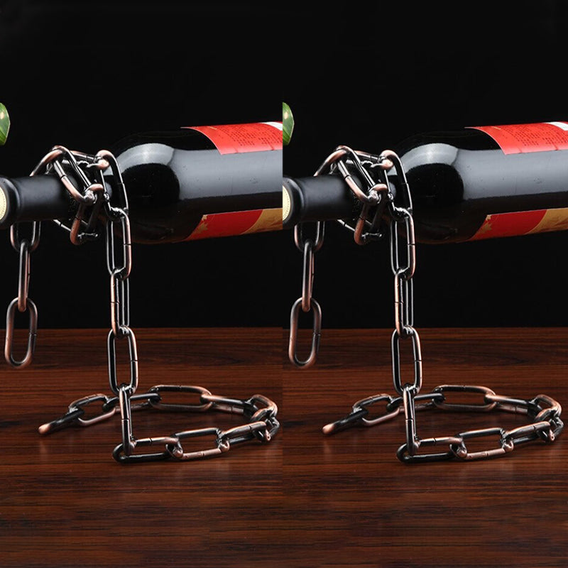 Modern Wine Bottle Holder Countertop Metal Bottle Rack for Kitchen