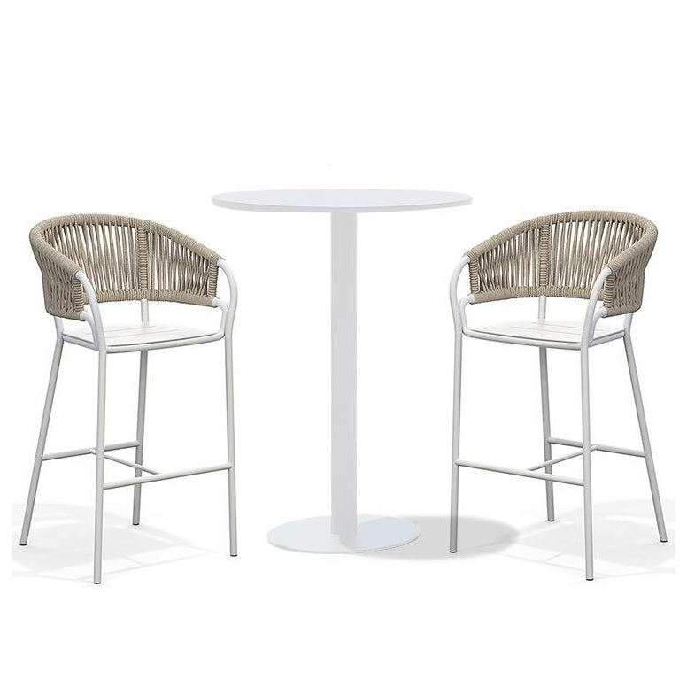 Industrial Round Bar Table Set 1/3 Pieces Metal Bar Table Set for Outdoor