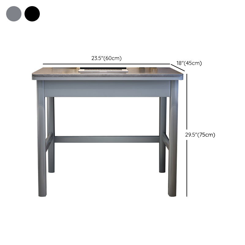 Industrial Rubber Wood Office Desk Rectangular Secretary Desk