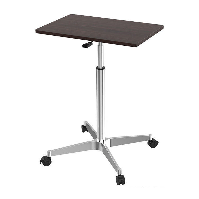 Adjustable Dormitory Standing Desk Converter Rectangular Wood Office Desk