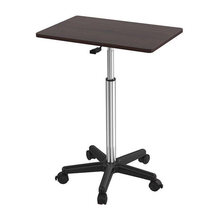 Adjustable Dormitory Standing Desk Converter Rectangular Wood Office Desk