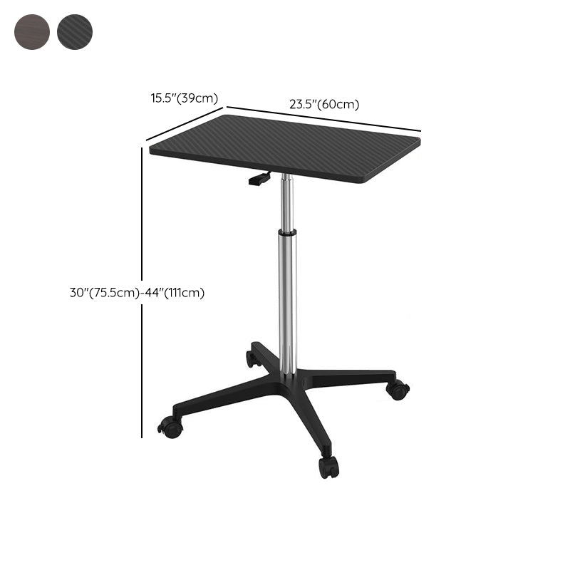 Adjustable Dormitory Standing Desk Converter Rectangular Wood Office Desk