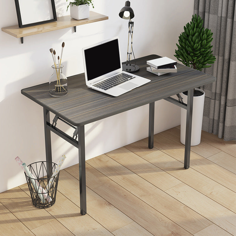 Metal and Wood Writing Desk Rectangular Office Desk for Home