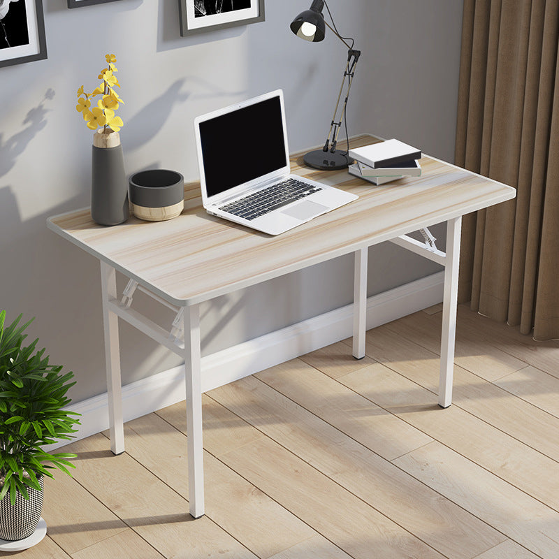 Metal and Wood Writing Desk Rectangular Office Desk for Home