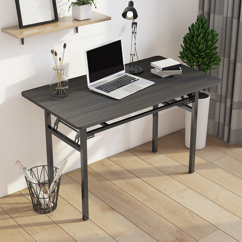 Metal and Wood Writing Desk Rectangular Office Desk for Home