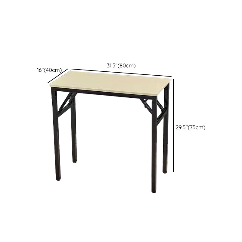 Metal and Wood Writing Desk Rectangular Office Desk for Home