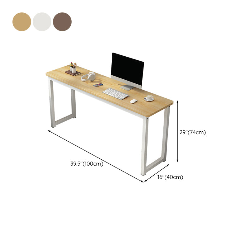 Rectangular Wood Office Desk Bedroom Writing Desk with Metal Legs