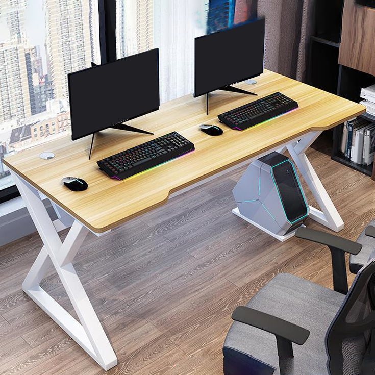 Ergonomic Home Computer Desk Trestle Gaming Desk with Metal Legs