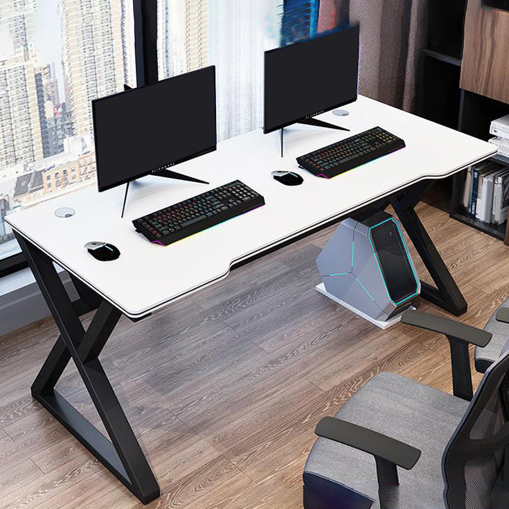 Ergonomic Home Computer Desk Trestle Gaming Desk with Metal Legs