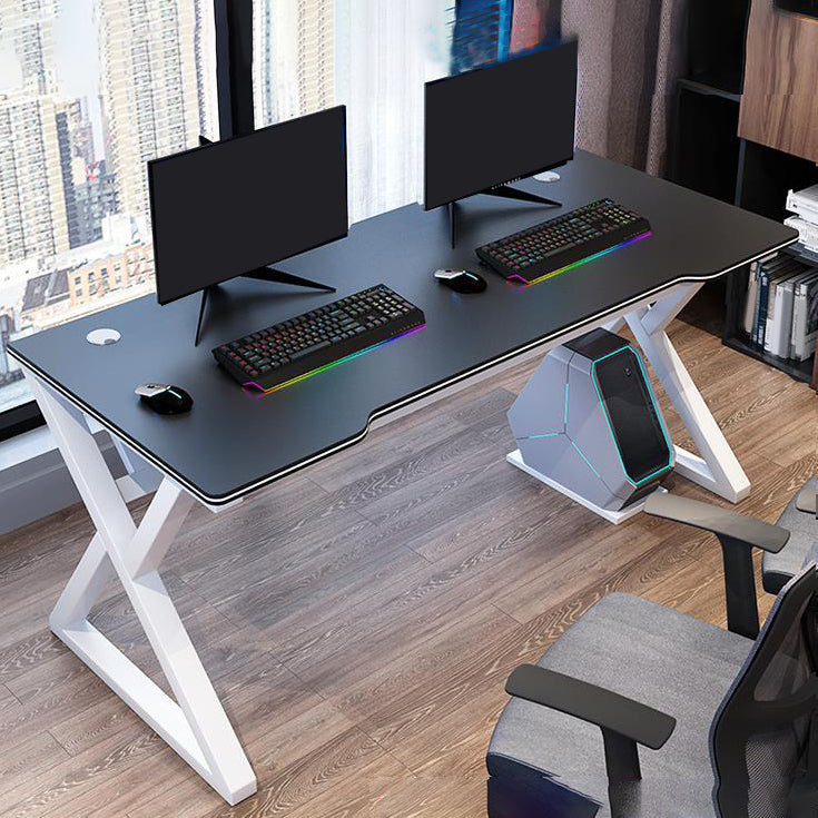 Ergonomic Home Computer Desk Trestle Gaming Desk with Metal Legs