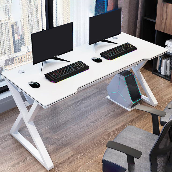 Ergonomic Home Computer Desk Trestle Gaming Desk with Metal Legs