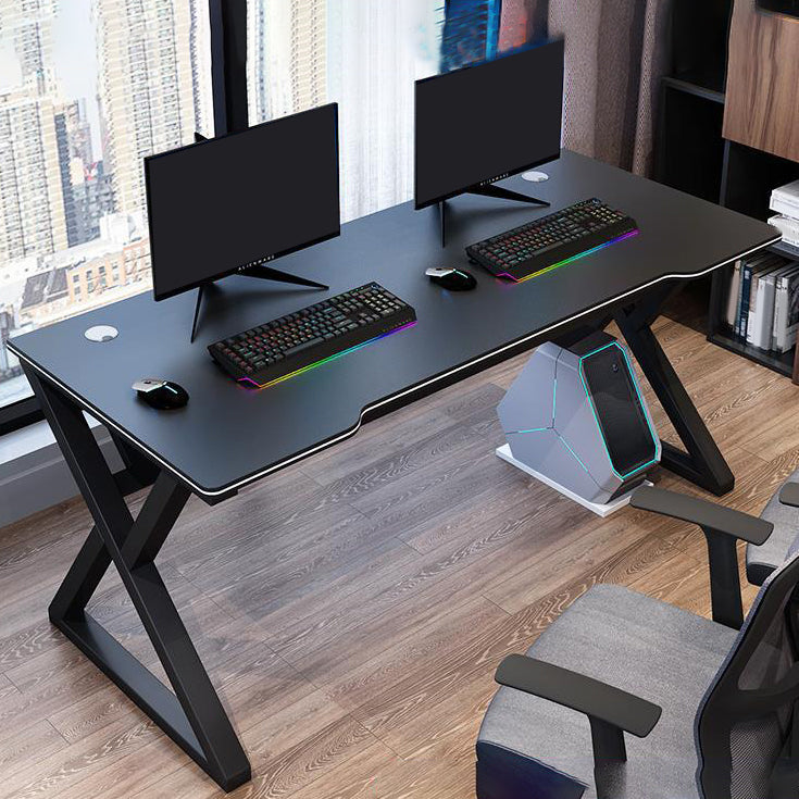 Ergonomic Home Computer Desk Trestle Gaming Desk with Metal Legs