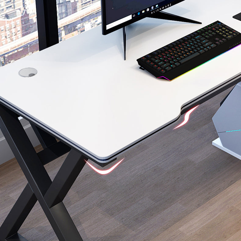 Ergonomic Home Computer Desk Trestle Gaming Desk with Metal Legs