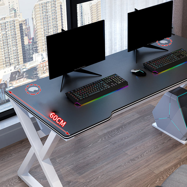 Ergonomic Home Computer Desk Trestle Gaming Desk with Metal Legs