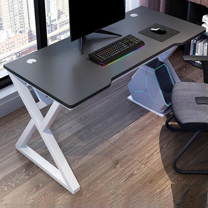 Ergonomic Home Computer Desk Trestle Gaming Desk with Metal Legs