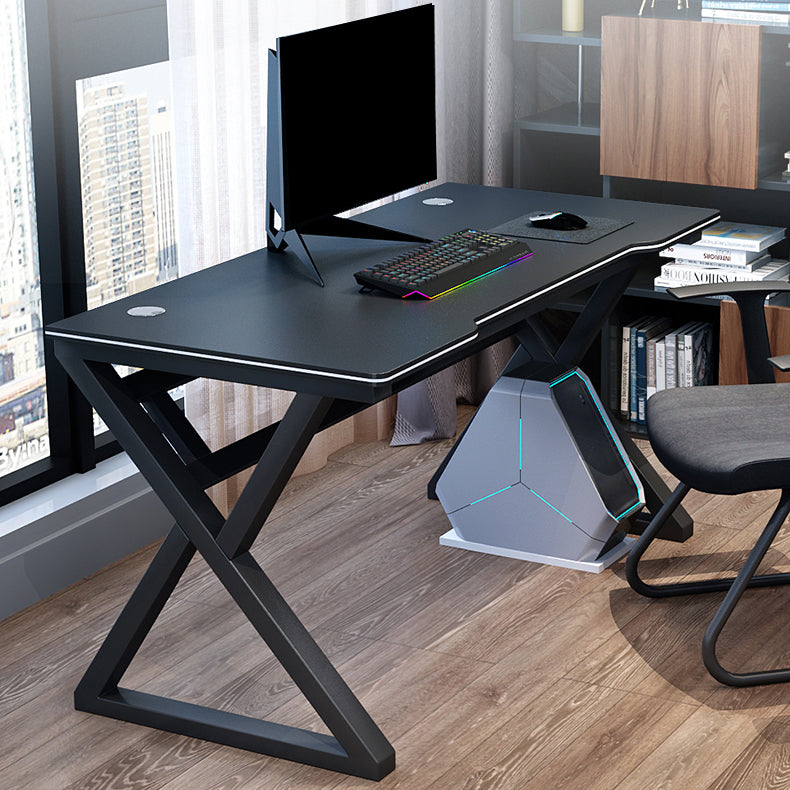 Ergonomic Home Computer Desk Trestle Gaming Desk with Metal Legs