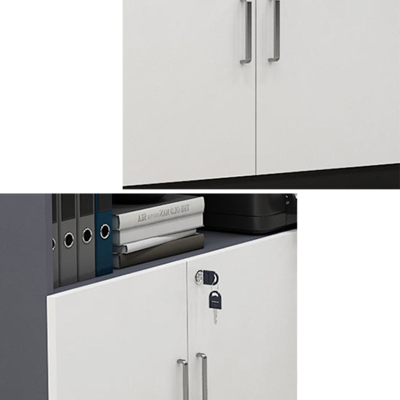 File Cabinet Lateral Storage Shelves Wood Locking Modern File Cabinet