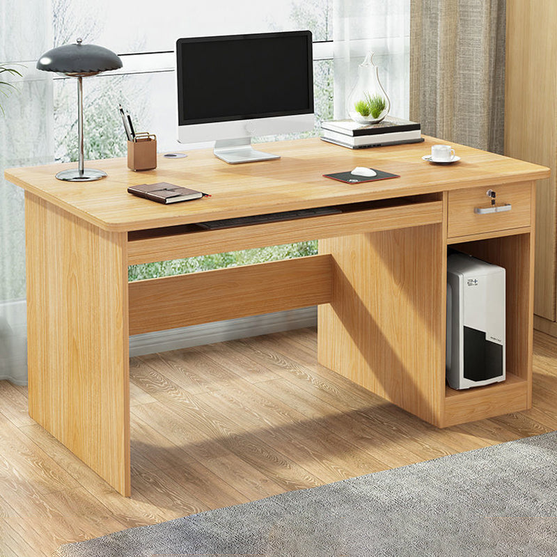 Contemporary Computer Desk Cabinet Rectangular Office Desk with Drawers