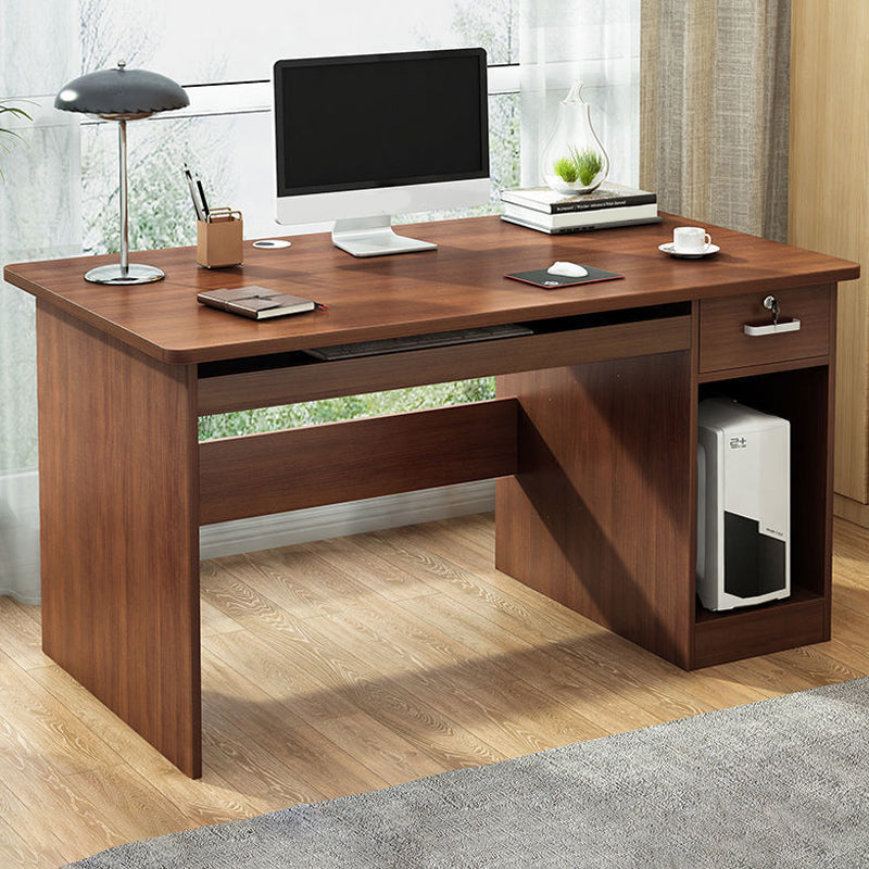 Contemporary Computer Desk Cabinet Rectangular Office Desk with Drawers