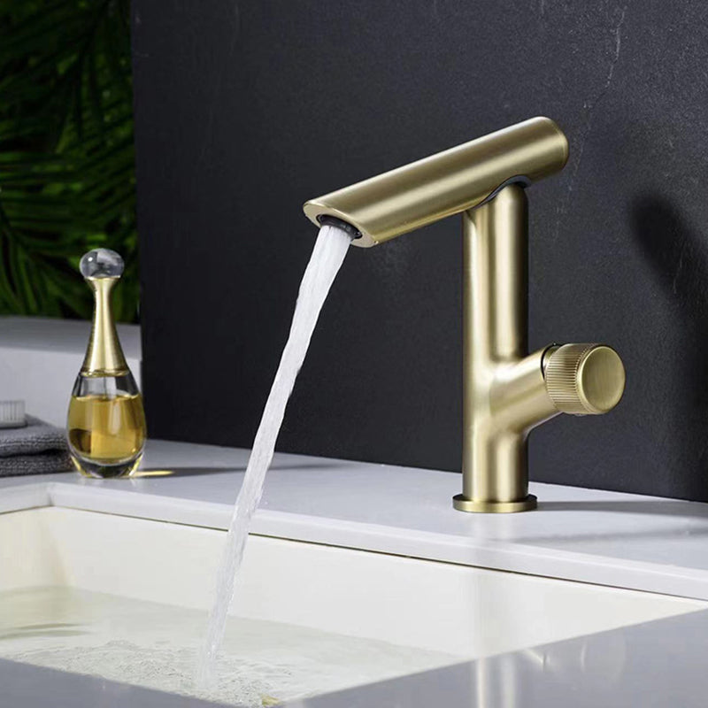 Glam Vessel Sink Faucet Brass Knob Handle Swivel Spout Bathroom Faucet