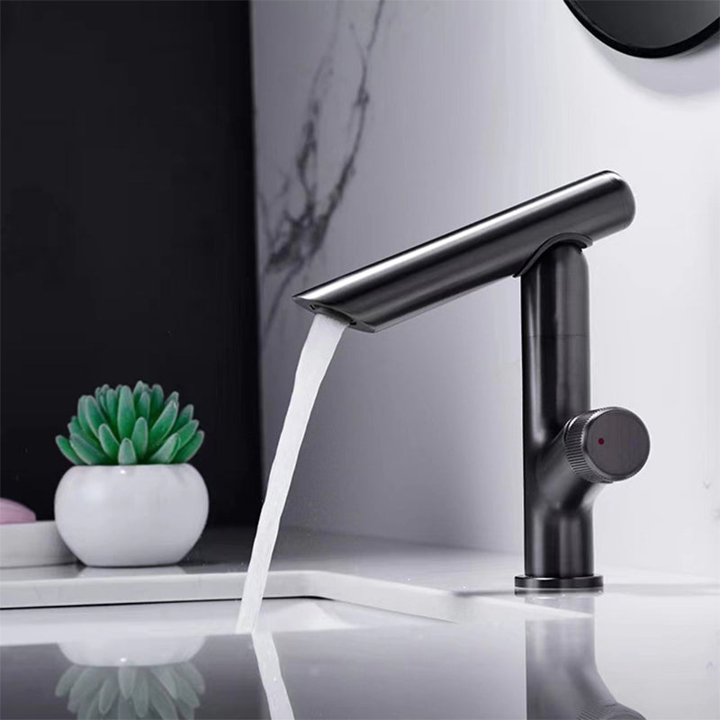 Glam Vessel Sink Faucet Brass Knob Handle Swivel Spout Bathroom Faucet