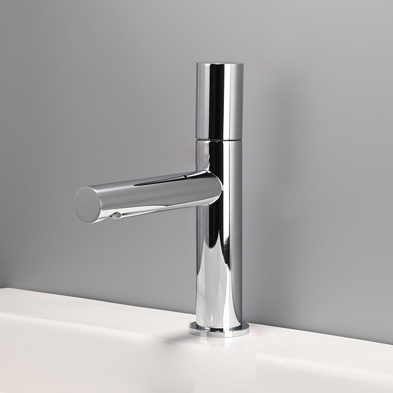 Contemporary Centerset Faucet Lever Handles Single Hole Brass Circular Faucet