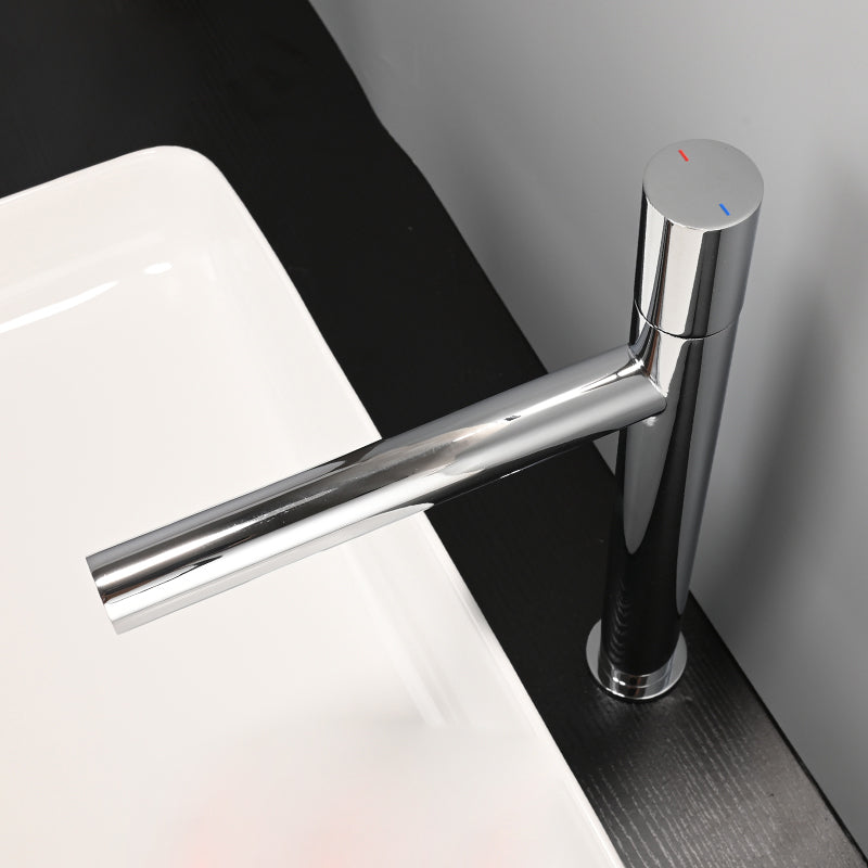 Contemporary Centerset Faucet Lever Handles Single Hole Brass Circular Faucet