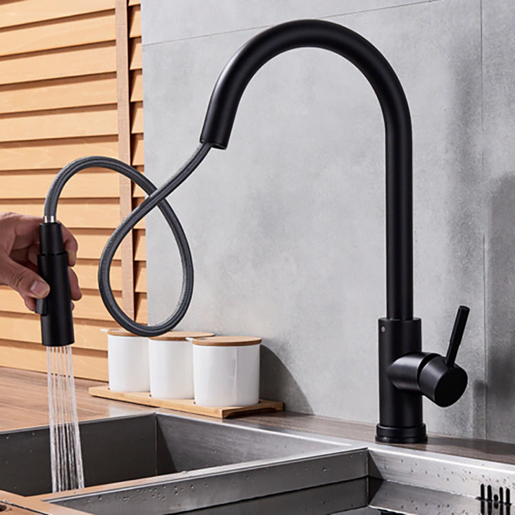 Modern Touch Kitchen Faucet Stainless Steel Single Handle Retractable Kitchen Faucet