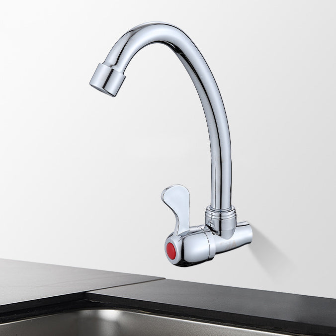 Contemporary Single Handle Bar Faucet 1-Hold Water Faucet in Chrome