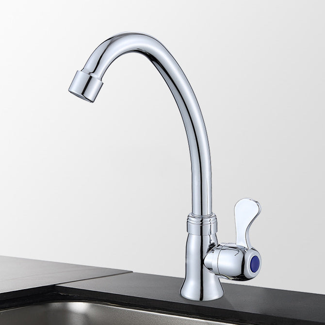 Contemporary Single Handle Bar Faucet 1-Hold Water Faucet in Chrome