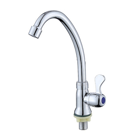 Contemporary Single Handle Bar Faucet 1-Hold Water Faucet in Chrome