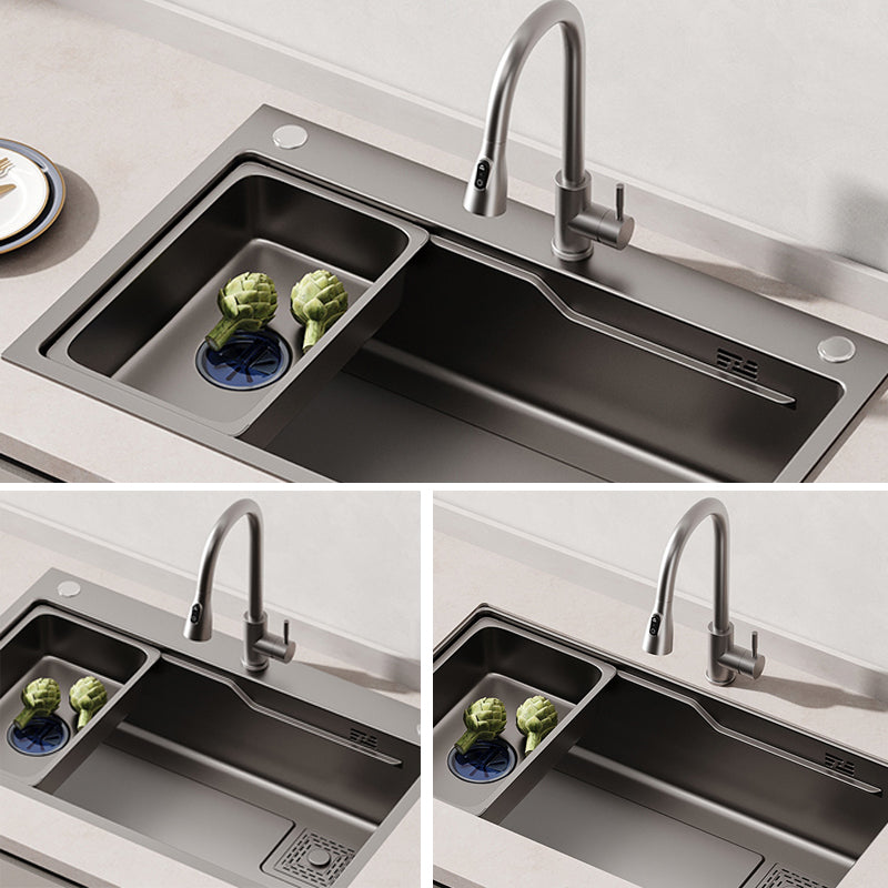 Contemporary Style Kitchen Sink Set Stainless Steel Friction Resistant Kitchen Sink Set