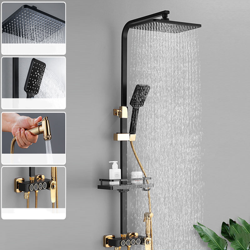 Modern Shower System Slide Bar Handheld Shower Head Wall Mounted Shower Set