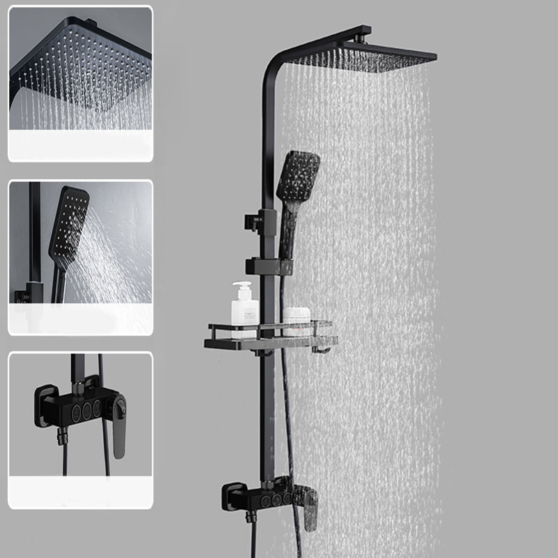 Modern Shower System Slide Bar Handheld Shower Head Wall Mounted Shower Set