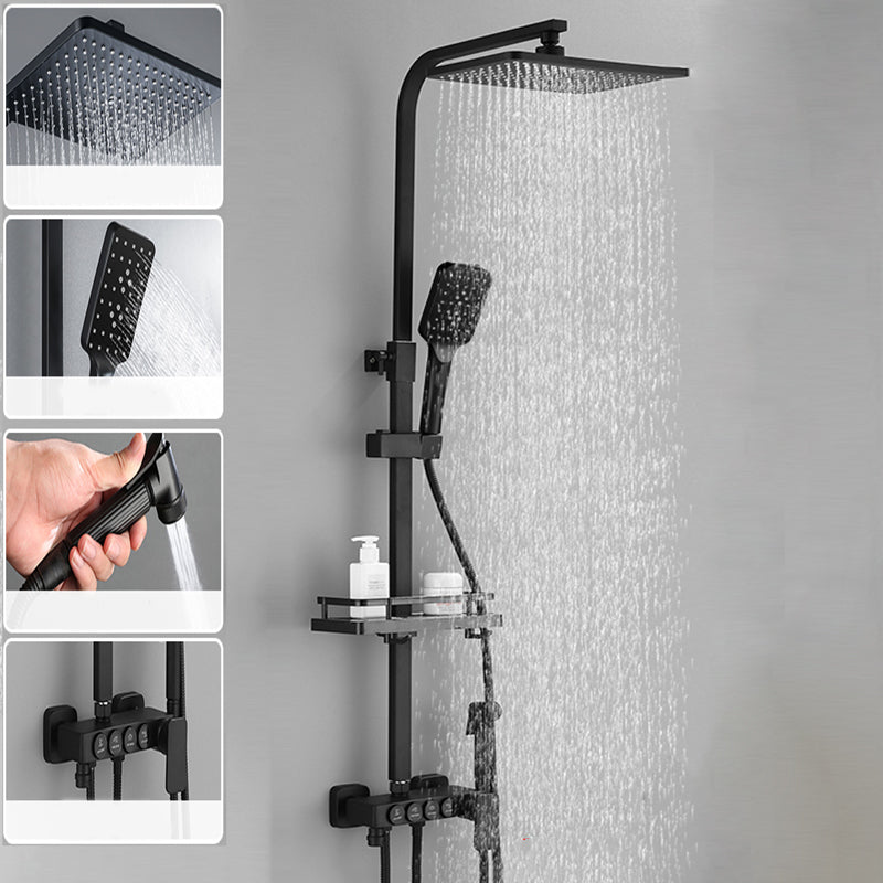 Modern Shower System Slide Bar Handheld Shower Head Wall Mounted Shower Set